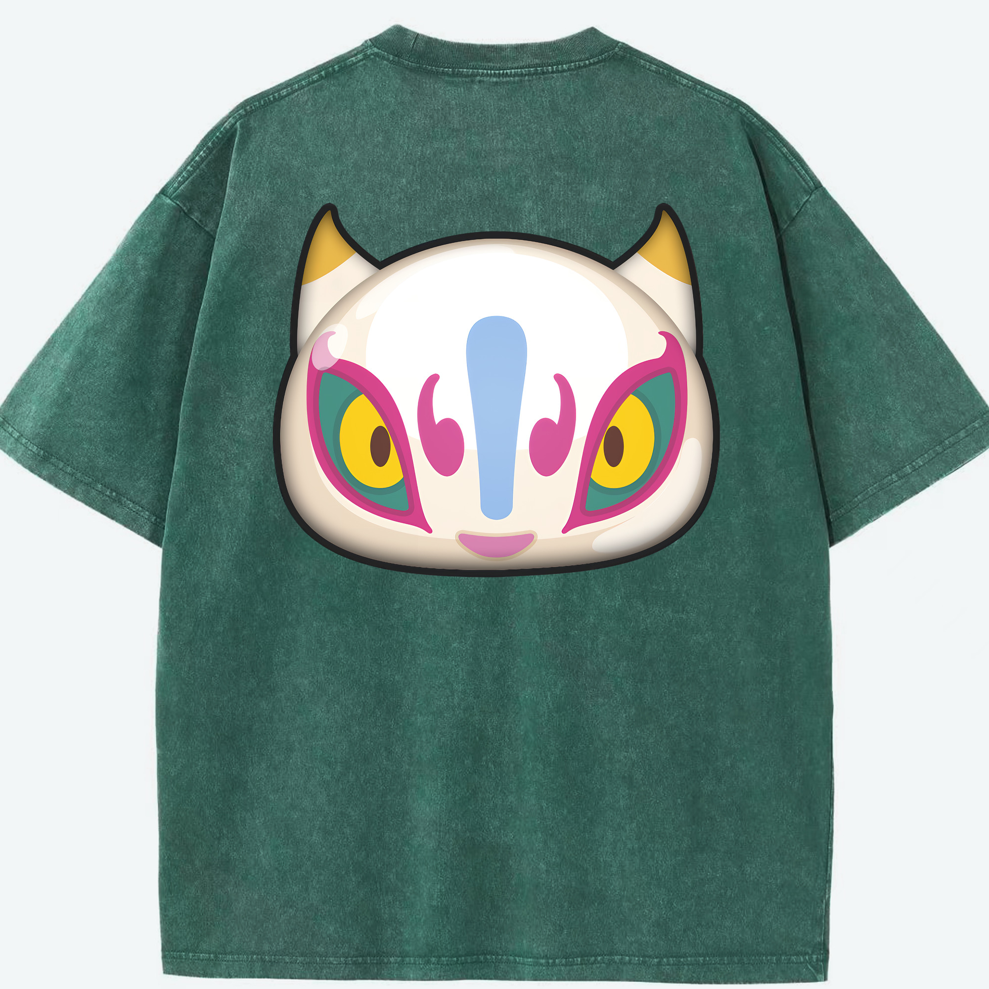 （画像用） 妖怪ウォッチ Yo-kai Watch 綿100% ヴィンテージ風 半袖Tシャツ（背面プリント）